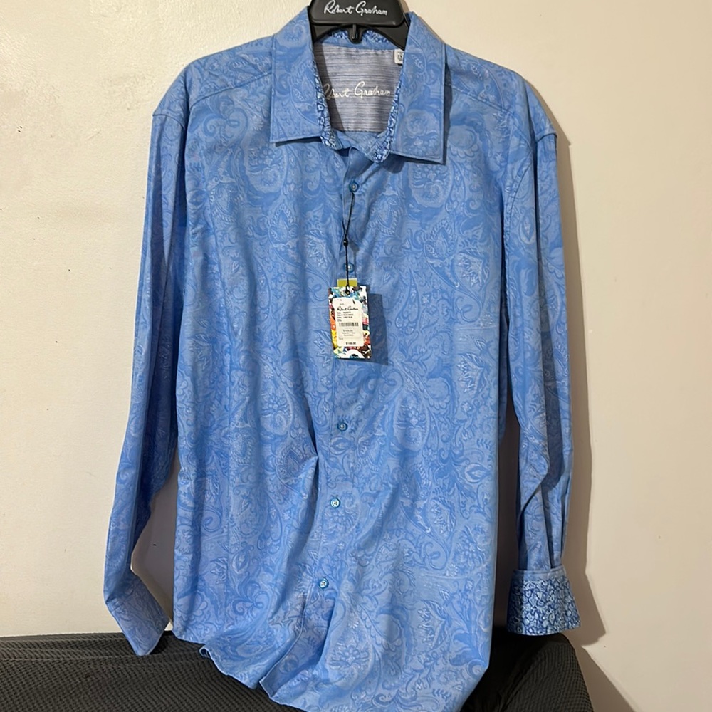Robert Graham Highland Jacquard Long Sleeve Shirt (2XL)